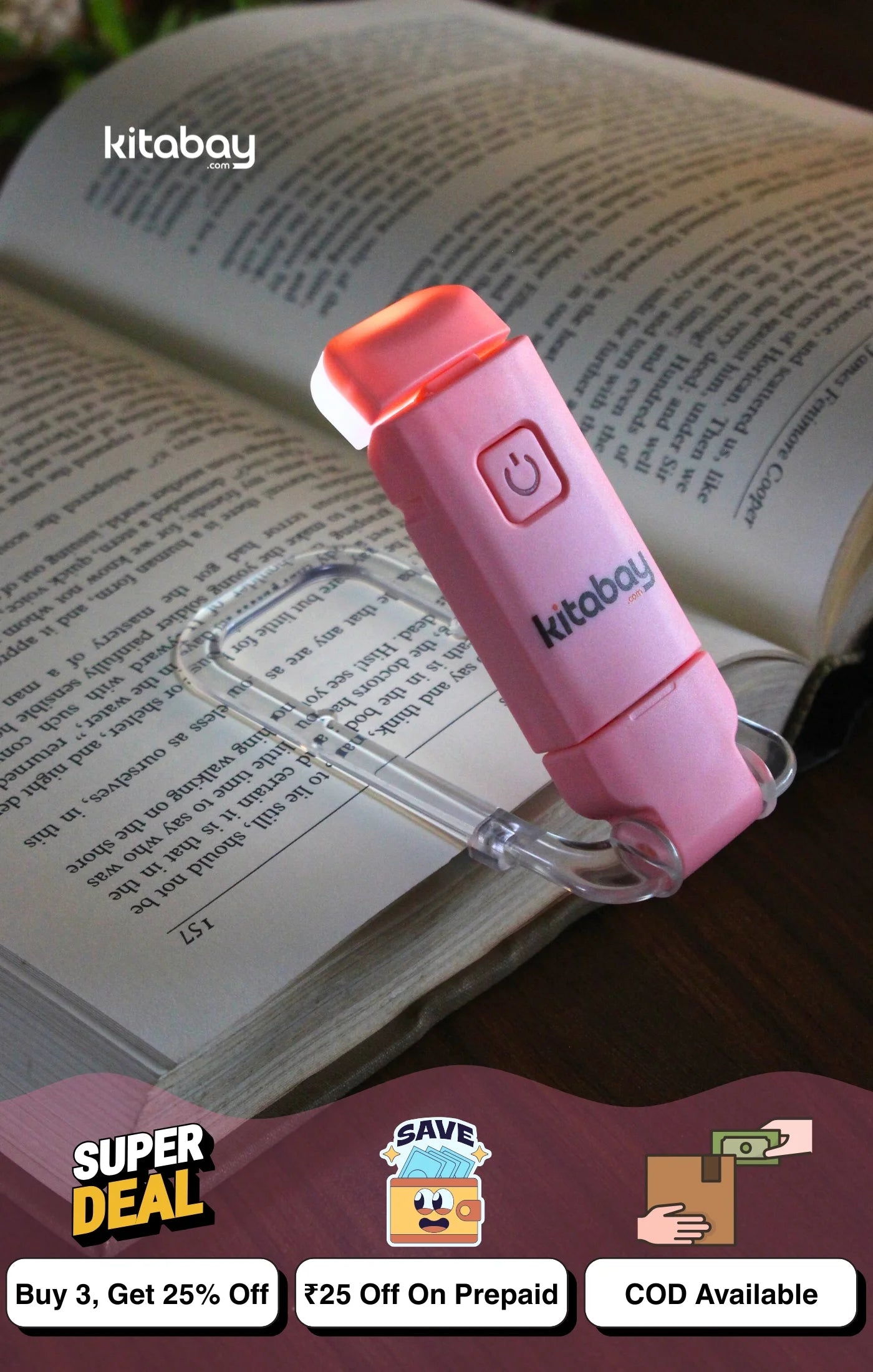 LED USB Rechargeable Book Reading Light – Kitabay