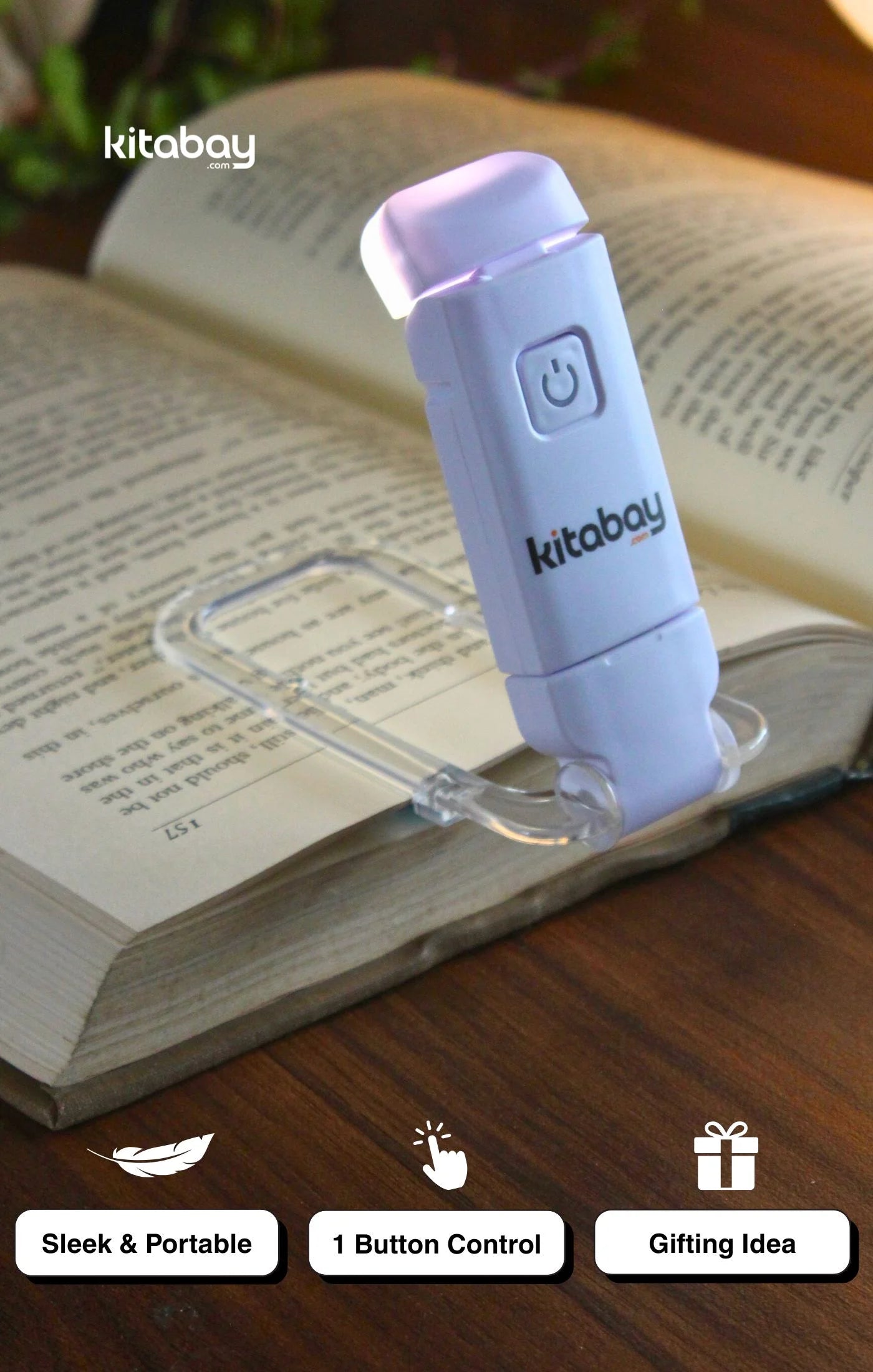 LED USB Rechargeable Book Reading Light | 3 Color Modes &amp; Adjustable Brightness