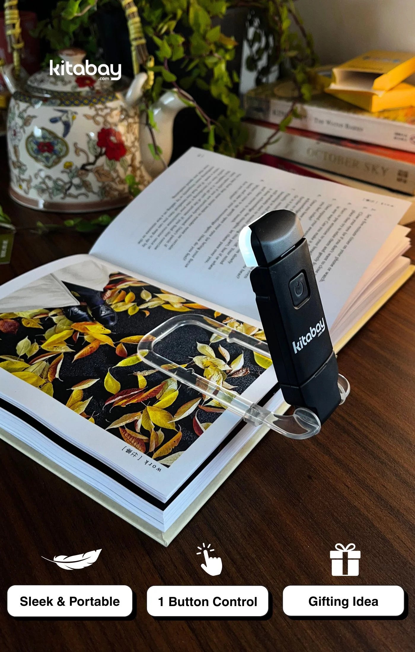 LED USB Rechargeable Book Reading Light | 3 Color Modes &amp; Adjustable Brightness