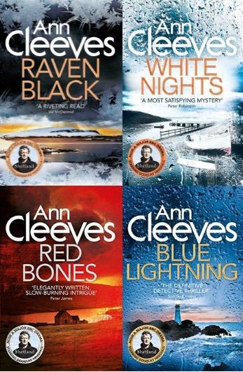 Ann Cleeves Shetland: The Four Seasons: Books 1-4: Raven Black, White Nights, Red Bones, and Blue Lightning
