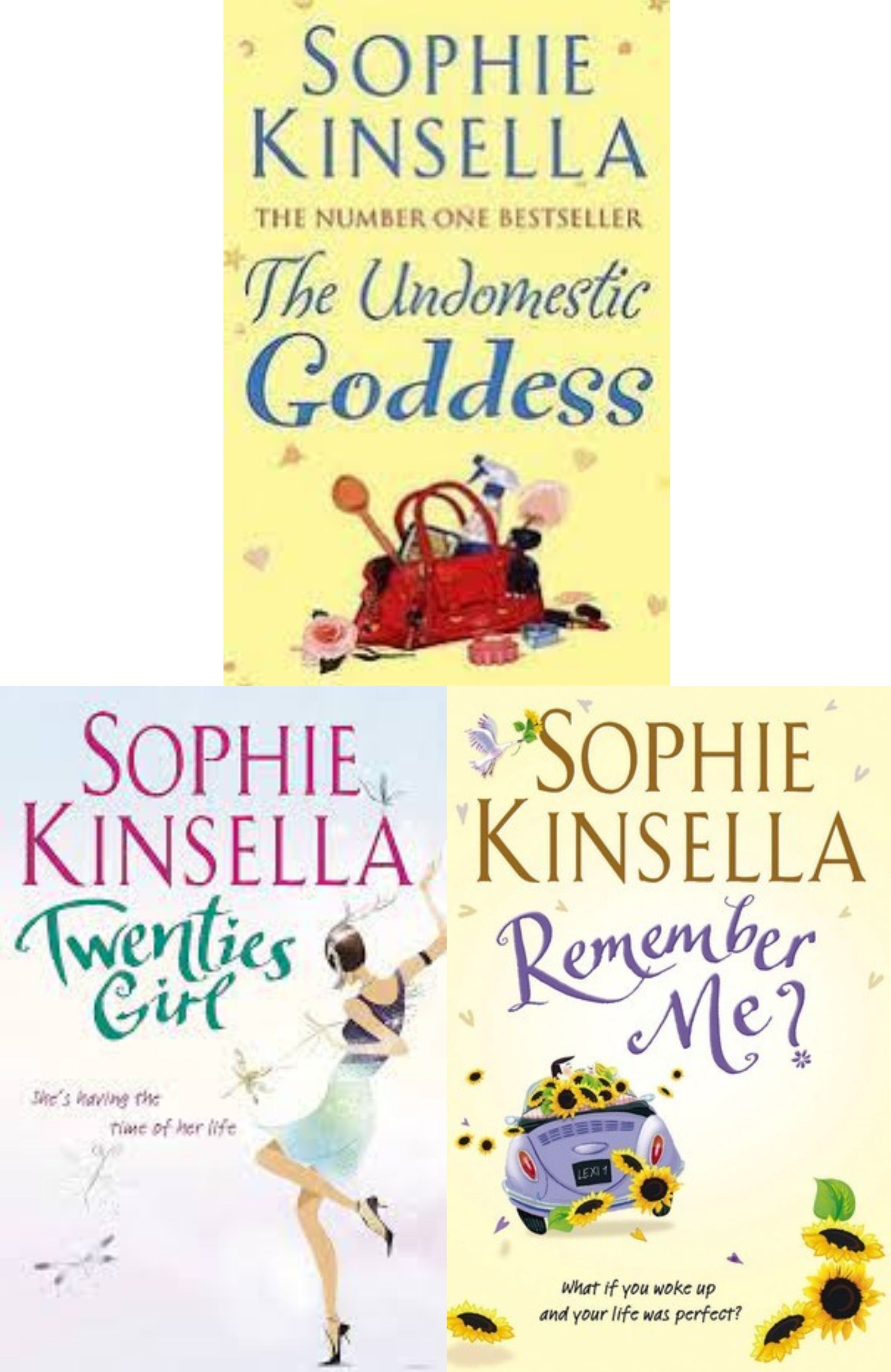 Sophie Kinsella Bestseller Book Combo ( The Undomestic Goddess, Remember Me?, Twenties Girl )
