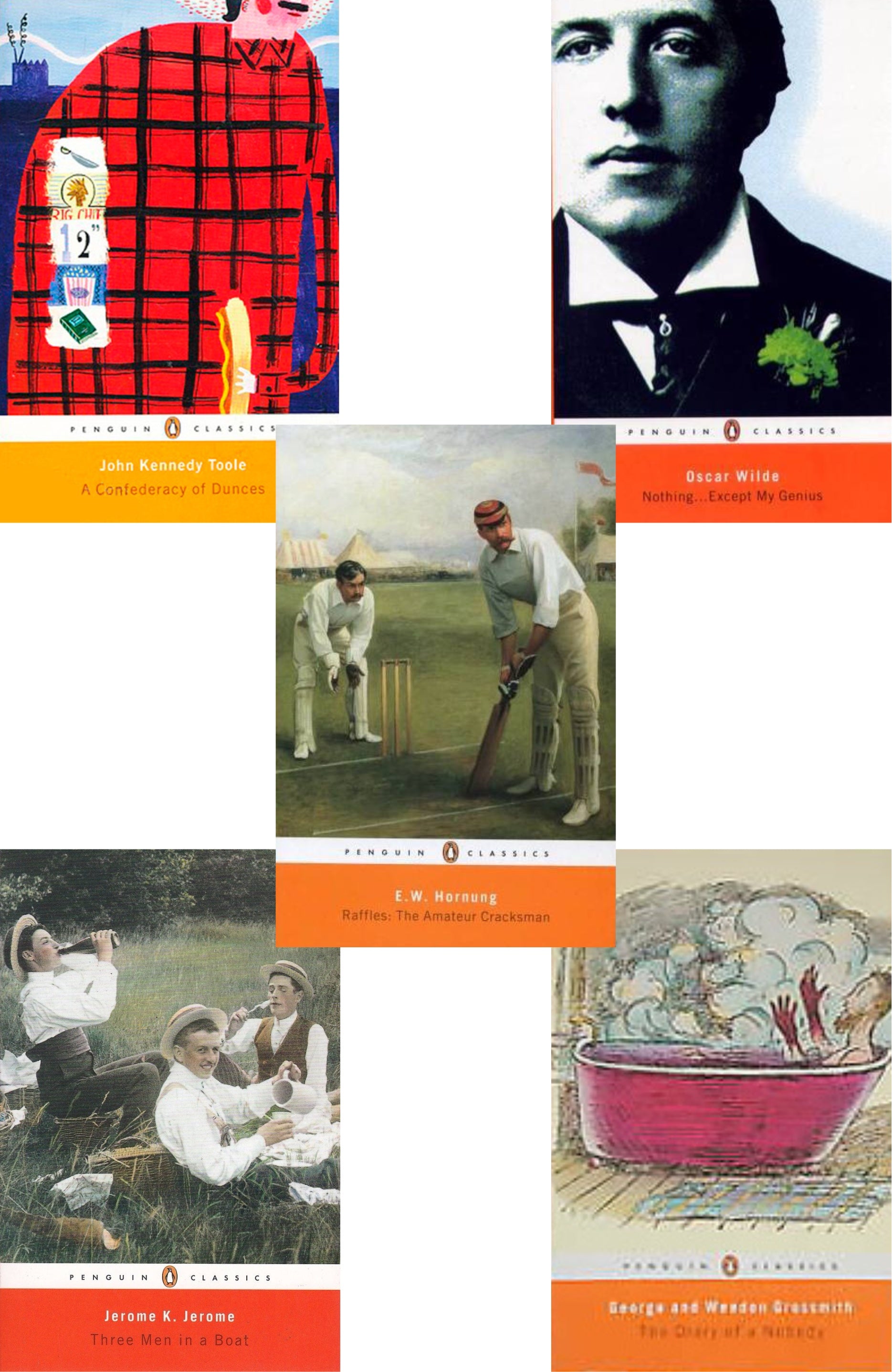 Penguin Classics Bestseller Book Combo ( Nothing Except My Genius, Three Men In a Boat, Raffles: The Amateur Cracksman, Mapp and Licia, The Diary of a Nobody, A Confederacy of Dunces )