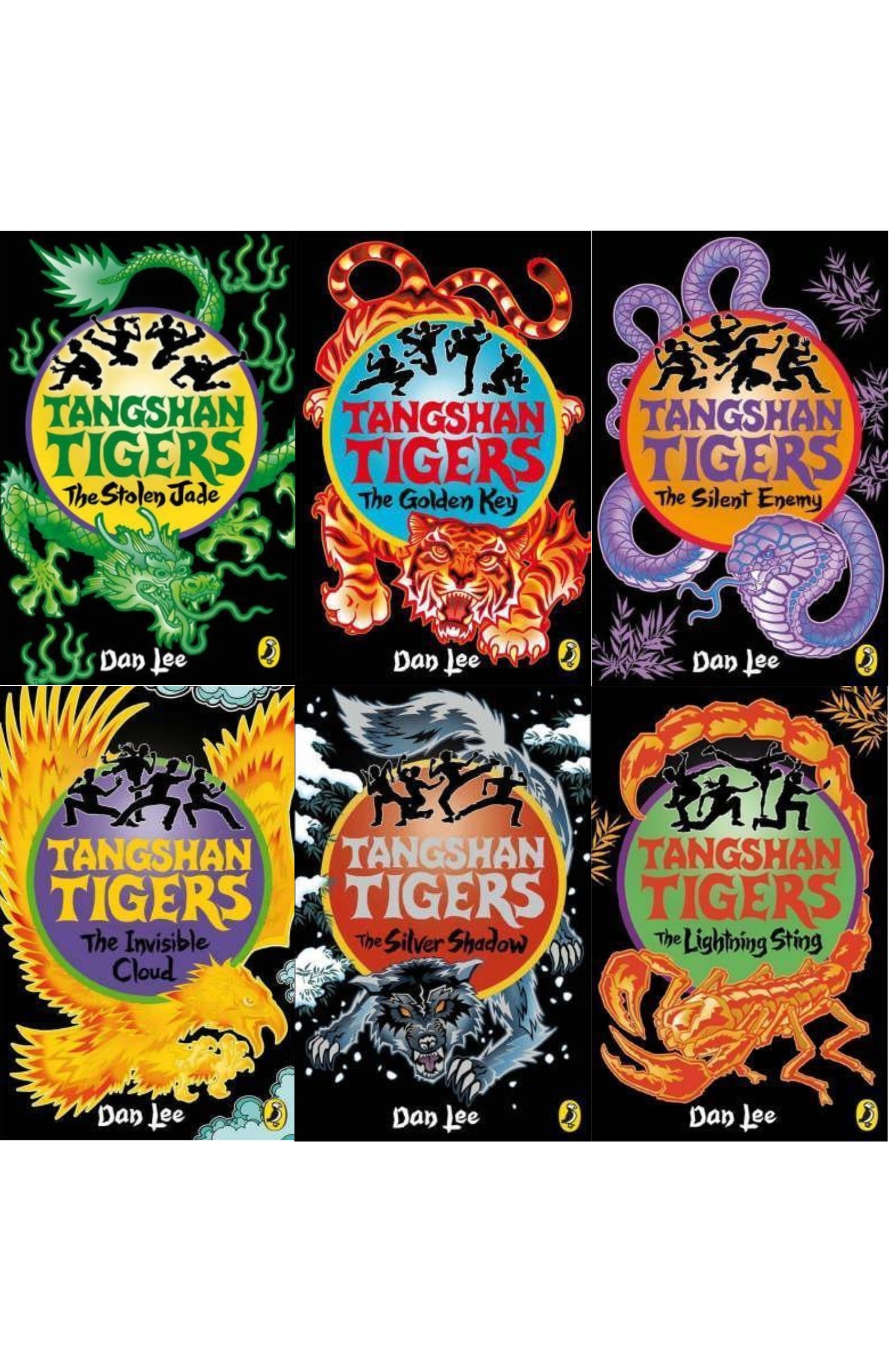 Tangshan Tigers: Dan Lee Bestseller Bok Set  ( The Silver Shadow, The Golden Key, The Invisible Cloud The Silent Enemy, The Lightning Sting, The Silver Shadow )