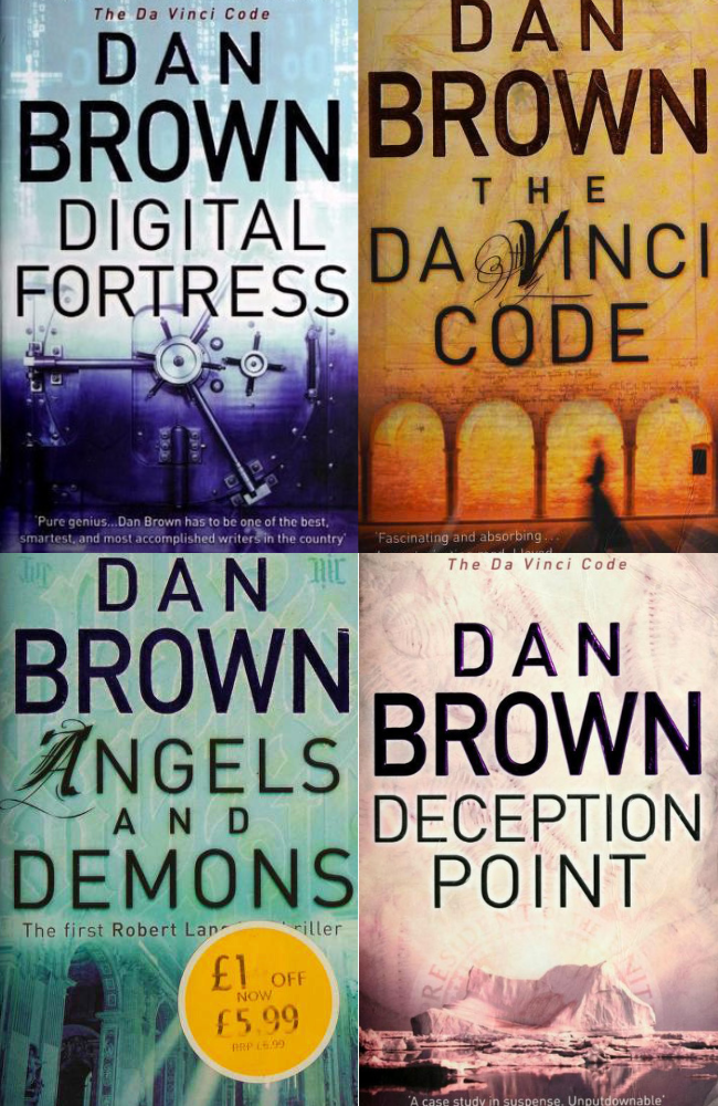 Dan Brown 4 Books Set (Deception Point, The Davinci Code, Digital Fortress, Angels &amp; Demons )