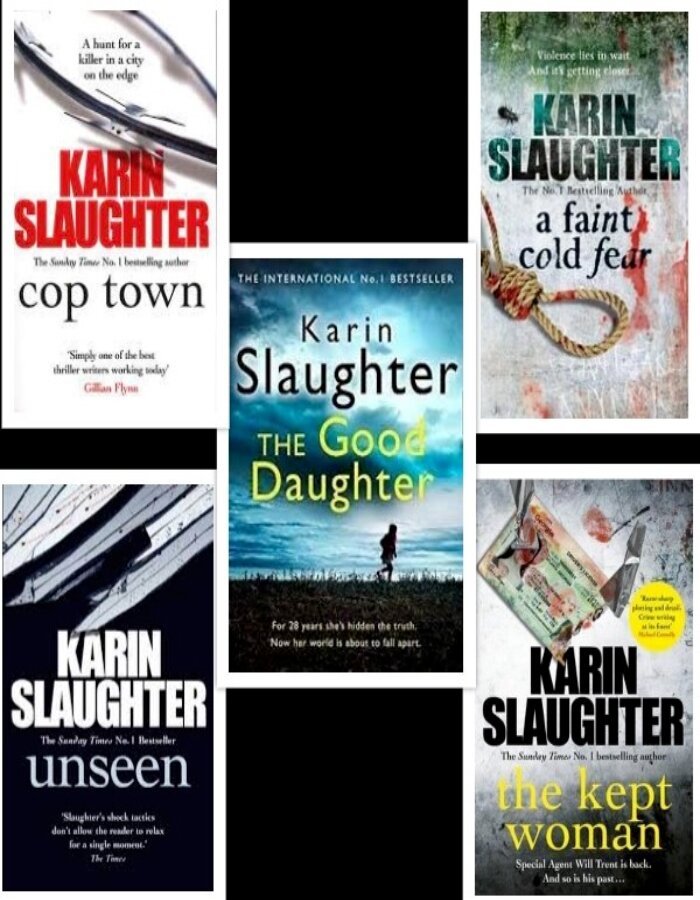 Karin Slaughter Bestseller Book Combo ( The Kept Woman, Cop Town, Unseen, The Good Daughter, A Faint Cold Fear )